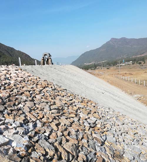 Stone pitching & Slopes Protection at SMP